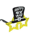 Happy New Year Glitter Top Hat Glasses