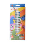Acrylic Colours 12ml Paint Tubes (Set of 12)