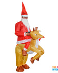 Adult Inflatable Santa Reindeer Rider Costume
