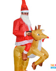 Adult Inflatable Santa Reindeer Rider Costume