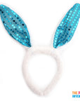 Blue Sequin Bunny Headband