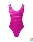 Pink Metallic 80s Leotard