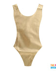 Gold Metallic 80s Leotard