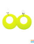 Yellow 80s Neon Clip-On Earrings