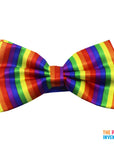 Rainbow Vertical Stripe Bow Tie