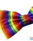 Rainbow Vertical Stripe Bow Tie