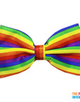 Rainbow Horizontal Stripe Bow Tie
