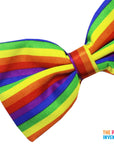 Rainbow Horizontal Stripe Bow Tie