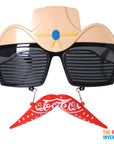 Cowboy Party Glasses with Moustache