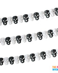 Black & White Paper Skull Garland