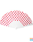 Red Polka Dot Fan (White)
