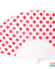 Red Polka Dot Fan (White)