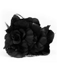 Large Black Hair Flower Claw Clip