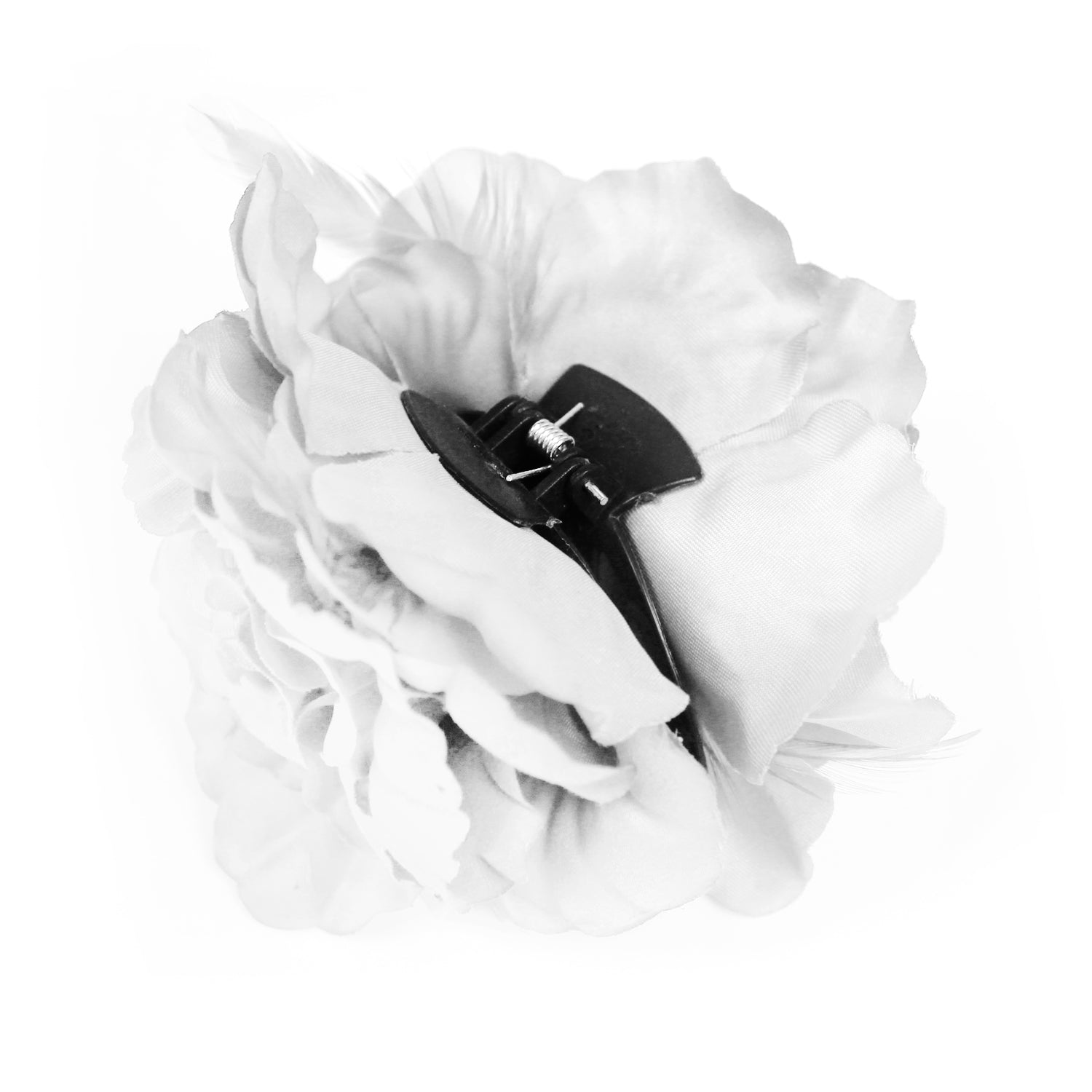 Large White Hair Flower Claw Clip