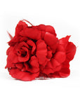Large Red Hair Flower Claw Clip