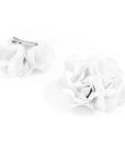White Double Flower Hair Clip