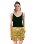 Sequin Fringe Skirt (Gold)