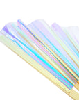 Giant Iridescent Hand Held Fan (Holographic)
