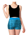Sequin Shorts (Light Blue)