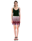 Sequin Fringe Skirt (Pink/Silver)