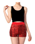Sequin Shorts (Red)