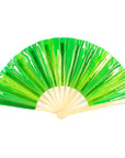 Giant Iridescent Hand Held Fan (Green)