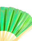 Giant Iridescent Hand Held Fan (Green)