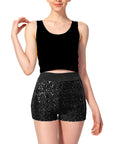 Sequin Shorts (Black)
