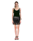 Sequin Fringe Skirt (Black)