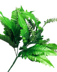 Artificial Fern Leaf Branch with Flowers