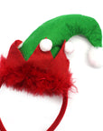 Red & Green Elf Hat Christmas Headband
