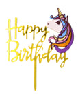 Happy Birthday Unicorn Cake Topper