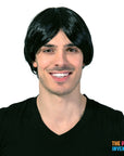 Mens Middle Part Wig (Black)