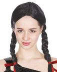 Black Plaited Pigtail Wig