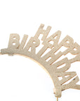 Happy Birthday Glitter Headband (Gold)