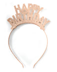 Happy Birthday Glitter Headband (Rose Gold)