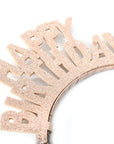 Happy Birthday Glitter Headband (Rose Gold)