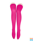 Pink Plain Over Knee Stockings