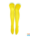 Yellow Plain Over Knee Stockings