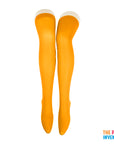 Orange Plain Over Knee Stockings