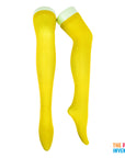 Yellow Plain Over Knee Stockings