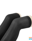 Black Plain Over Knee Stockings