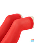 Red Plain Over Knee Stockings