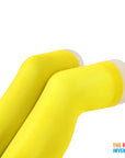 Yellow Plain Over Knee Stockings