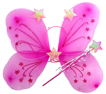 Butterfly Costume Kit (3 Piece Set) Hot Pink