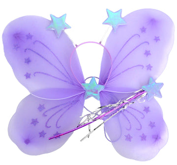 Butterfly Costume Kit (3 Piece Set) Purple