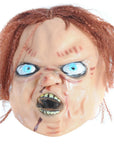 Scarred Face Latex Mask with Hair