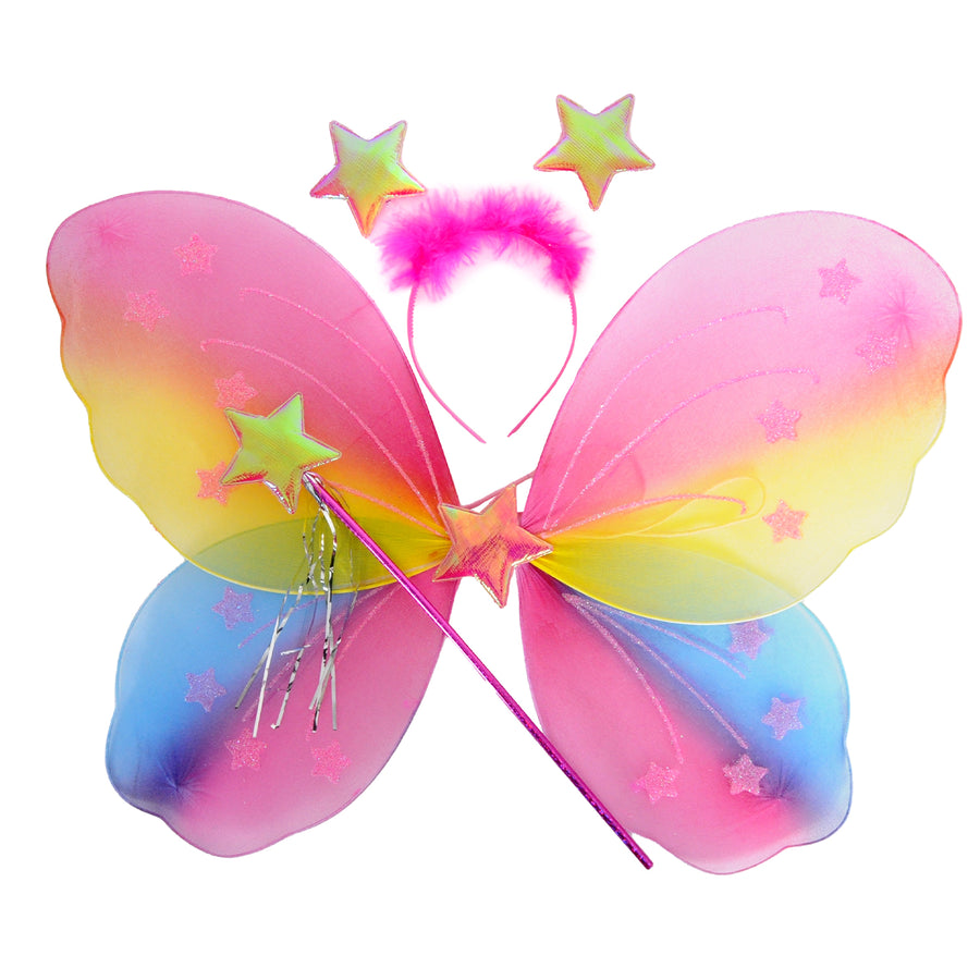 Butterfly Costume Kit (3 Piece Set) Rainbow