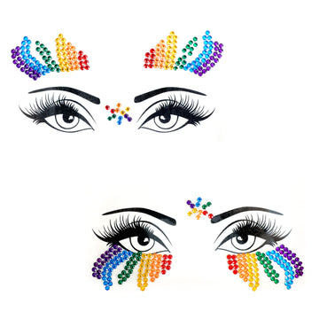 Face Diamonte Stickers (Rainbow)