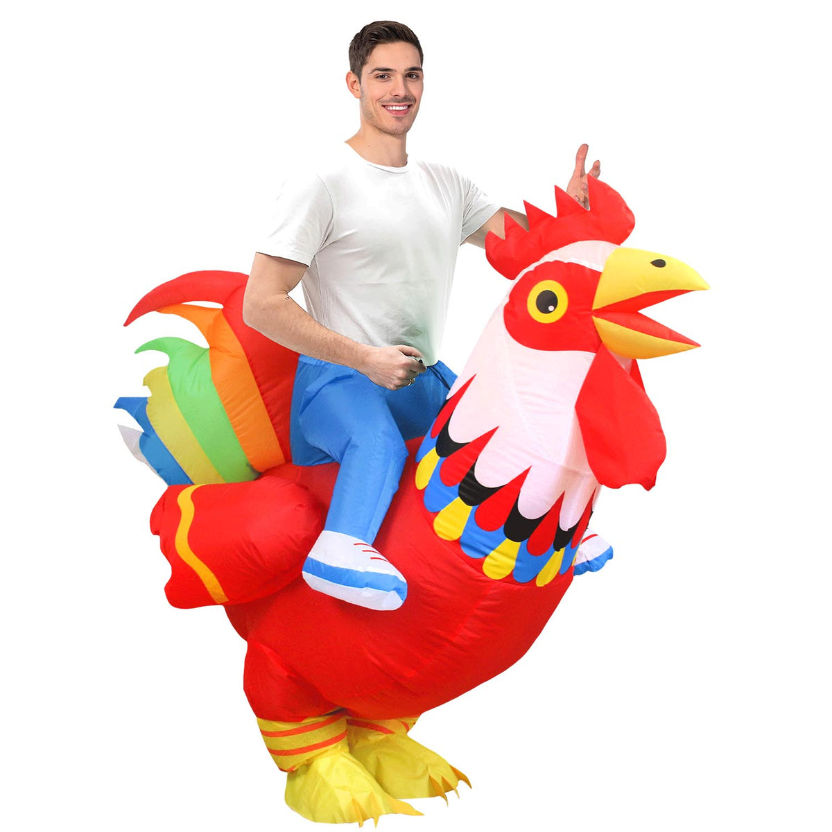 Inflateable Rouster Adult Inflatable Rooster Costume – The Party Inventory